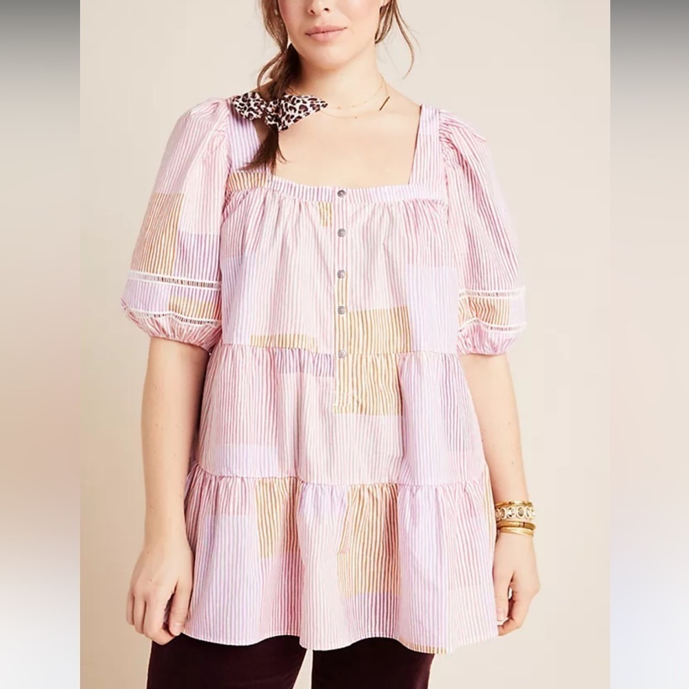 Anthropologie Maeve Gable Tiered Tunic Small